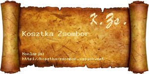 Kosztka Zsombor névjegykártya
