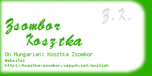 zsombor kosztka business card